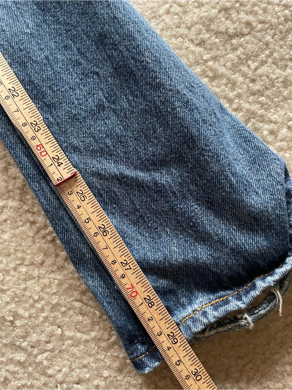 Levi's 501 Men's Dark‎ Blue Relaxed Straight Jeans Size 35x30 - Picture 6 of 13